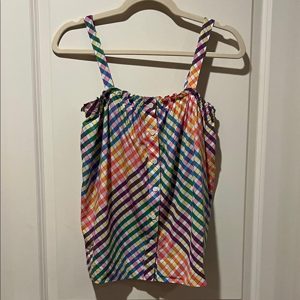 J. Crew Multicolor Plaid Tank Top